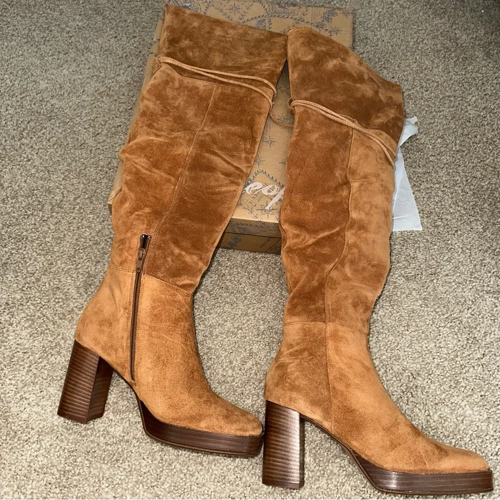 FREE PEOPLE OTK Leather Boots